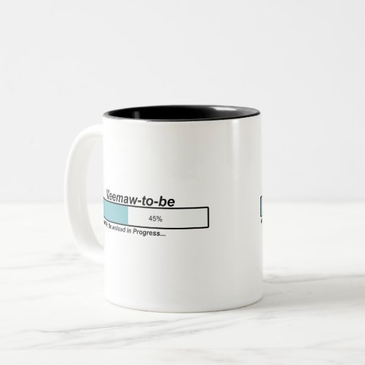 Downloading Meemaw zum zu sein Zweifarbige Tasse (Vorderseite Links)