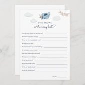 Downloads: Wer die beste Spielkarte von Mommy kenn Einladung (Vorne/Hinten)