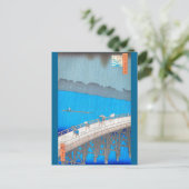 Downpour von Hiroshige Postkarte (Stehend Vorderseite)