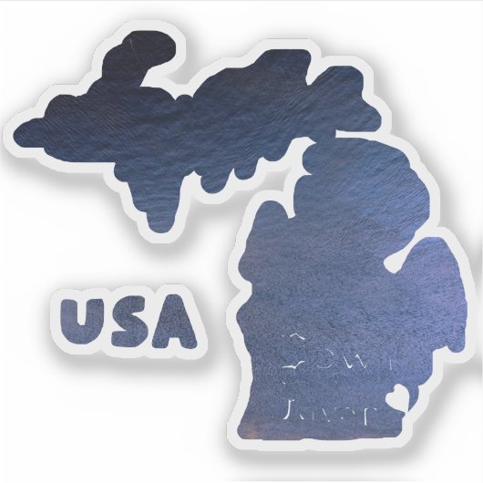 Downriver Michigan Aufkleber (Vorderseite)