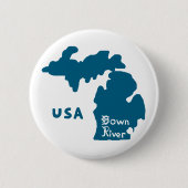 Downriver Michigan Blue Button (Vorderseite)