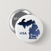 Downriver Michigan Button (Vorne & Hinten)