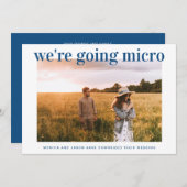 Downsize Micro Wedding Foto Classic Blue Ankündigung (Vorne/Hinten)