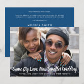 Downsize Wedding Same Liebe Foto Classic Blue Ankündigung (Vorne/Hinten)