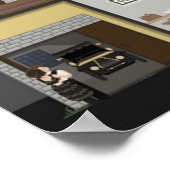 Downton Abbey Pixel Art Poster (Ecke)