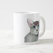 Downton Cat | Bejewelen Jumbo-Tasse (Vorderseite Rechts)