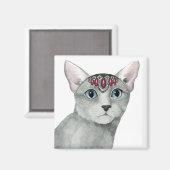 Downton Cat | Bejewelen Magnet (Vorderseite/Rückseite)