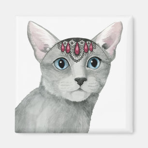 Downton Cat   Bejewelen Magnet