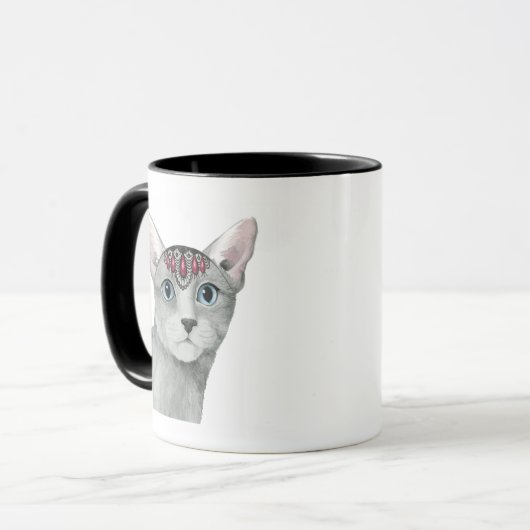 Downton Cat | Bejewelen Tasse (Vorderseite Links)