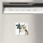 Downton Cat | Mit Federn bekleidet. Magnet (In Situ (Geschirrspüler))