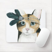 Downton Cat | Mit Federn bekleidet. Mousepad (Mit Mouse)