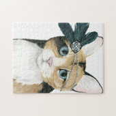 Downton Cat | Mit Federn bekleidet. Puzzle (Horizontal)
