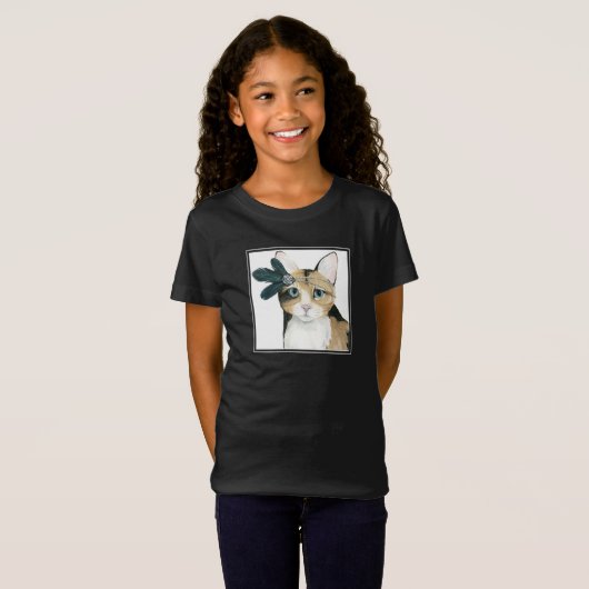 Downton Cat | Mit Federn bekleidet. T-Shirt (Vorne ganz)