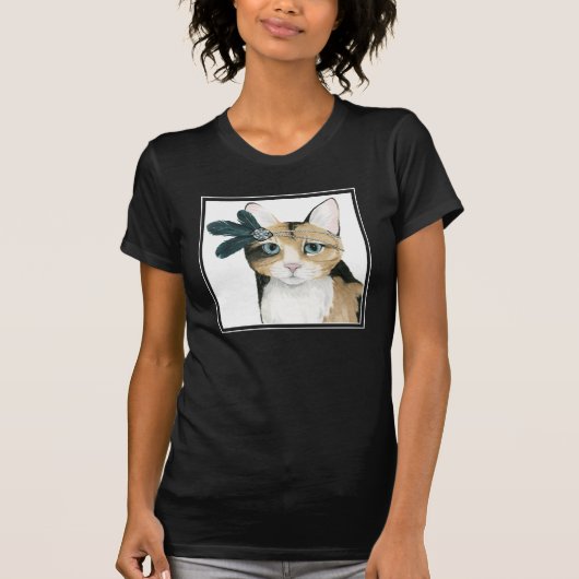 Downton Cat | Mit Federn bekleidet. T-Shirt (Vorderseite)