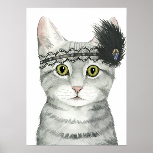Downton Cat | mit Spitze geschweißt Poster (Vorne)