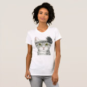Downton Cat | mit Spitze geschweißt T-Shirt (Vorne ganz)