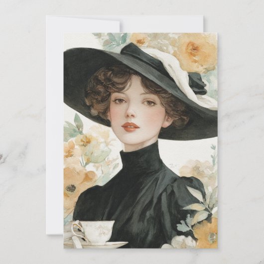 Downton Delight | Klassischer Charme Einladung (Vorderseite)