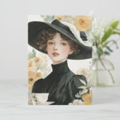 Downton Delight | Klassischer Charme Einladung (Stehend Vorderseite)