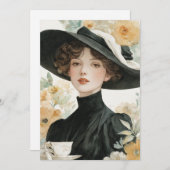 Downton Delight | Klassischer Charme Einladung (Vorne/Hinten)