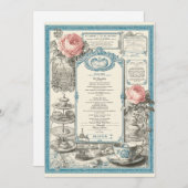 Downton Delight | Richtige Ansammlung Einladung (Vorne/Hinten)