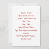 Downton Delight | Vintager Stil Einladung (Rückseite)