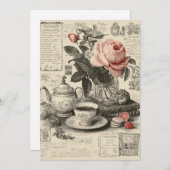 Downton Delight | Vintager Stil Einladung (Vorne/Hinten)