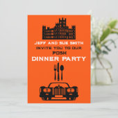 Downton Themed Dinner Party Einladung (Stehend Vorderseite)