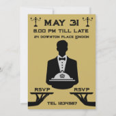 Downton Themed Dinner Party Einladung (Rückseite)