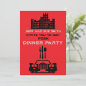 Downton Themed Dinner Party Einladung (Stehend Vorderseite)