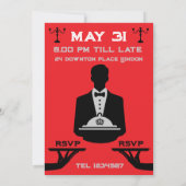 Downton Themed Dinner Party Einladung (Rückseite)