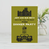 Downton Themed Dinner Party Einladung (Stehend Vorderseite)