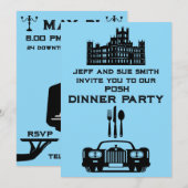 Downton Themed Dinner Party Einladung (Vorne/Hinten)