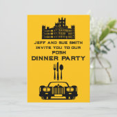 Downton Themed Dinner Party Einladung (Stehend Vorderseite)