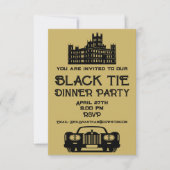 Downton Themed Dinner Party RSVP Karte (Vorderseite)