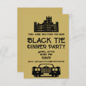 Downton Themed Dinner Party RSVP Karte (Vorne/Hinten)