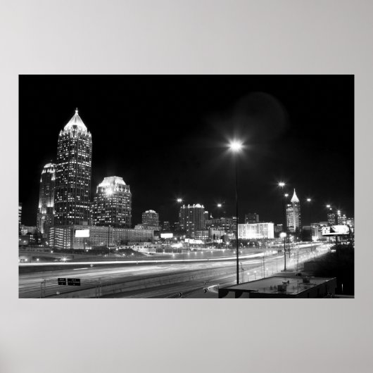 Downtown Atlanta BW Poster (Vorne)