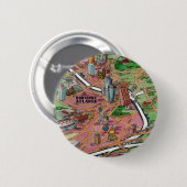 Downtown Atlanta Georgia Cartoons Map Button (Vorne & Hinten)