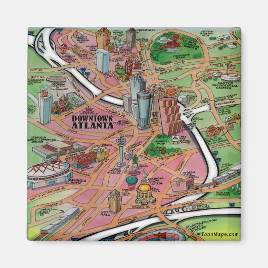 Downtown Atlanta Georgia Magnet (Vorne)