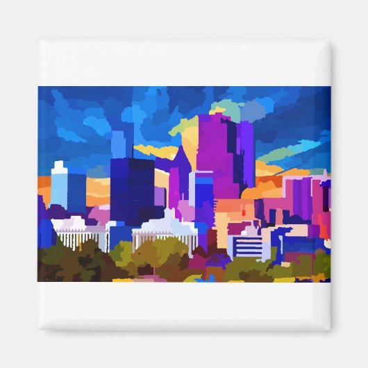 Downtown Atlanta Georgia Skyline bei Sunset Magnet (Vorne)