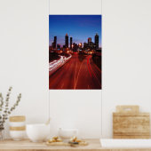 Downtown Atlanta in der Nacht Poster (Küche)