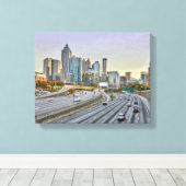 Downtown Atlanta Leinwanddruck (Insitu (Holzboden))