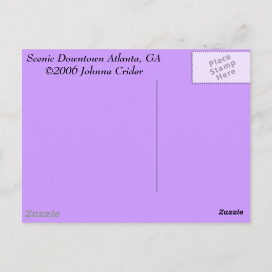 Downtown Atlanta Postkarte (Rückseite)