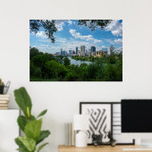 Downtown Austin Skyline aus Norwood - Austin Texas Poster (Heimbüro)