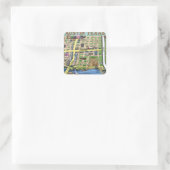 Downtown Austin Texas 14 Quadratischer Aufkleber (Tasche)