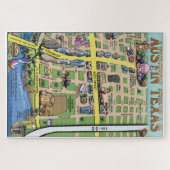 Downtown Austin Texas Fun Karte Puzzle (Horizontal)