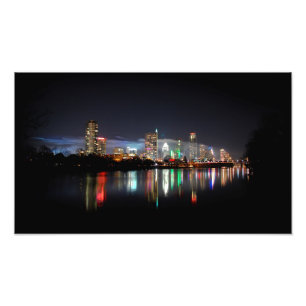 Downtown Austin Texas Night Skyline 2 Fotodruck