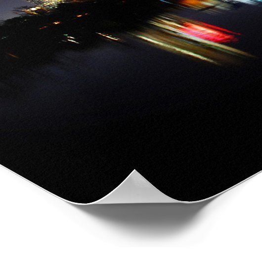 Downtown Austin Texas Night Skyline Fireworks Poster (Ecke)