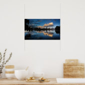 Downtown Austin Texas Skyline Sunset Ladybird Lake Poster (Küche)