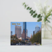 Downtown Austin, Texas, Zoomed Postkarte (Stehend Vorderseite)