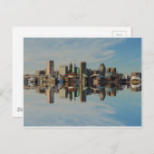 Downtown Baltimore Maryland Skyline Reflection Postkarte (Vorne/Hinten)